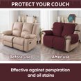 thumbnail image 5 of Y YUNHSOM Waterproof Stretch Recliner Chair Covers, Stable Washable Slipcovers Chair Protectors for Home, Kitchen, Office (Red,23 In), 5 of 7
