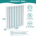 thumbnail image 4 of Haosy Hardcover 3 Ring Binder 1.5 Inch Ring Decorative Binder Organizer for Home School Office, Water Blue and White Stripes, 4 of 10