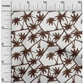 thumbnail image 2 of oneOone Cotton Poplin Brown Fabric Tropical Leaf Craft Projects Decor Fabric Printed By The Yard 42 Inch Wide-3C, 2 of 4