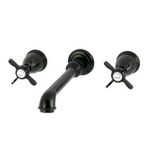 Kingston Brass KS7020BEX Essex Two-Handle Wall Mount Roman Tub Faucet, Matte Black