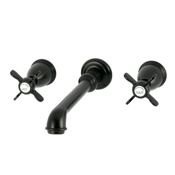 Kingston Brass KS7020BEX Essex Two-Handle Wall Mount Roman Tub Faucet, Matte Black