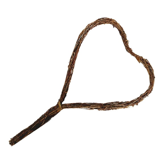 Hemobllo Heart Shaped Wreath Gar Natural Twig Handle Design 1Set