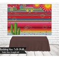 thumbnail image 4 of Fondo de rayas coloridas con temática de fiesta mexicana, pancarta de decoración de mesa para fiesta luau, Cinco de Mayo, festival mexicano, cactus, fondo para fotografía de 2,1 x 1,5 m, 4 of 5