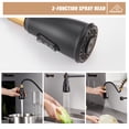 thumbnail image 3 of CASAINC Single Handle Kitchen Faucet with Pull Down Sprayer, Deck Mounted, Matte Black and Brushed Gold, 3 of 4
