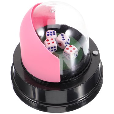 Automatic Dice Roller Cup With 5 Dices | Electric Shaker For KTV, Pub, Bar & Party Games | Transparent Cover