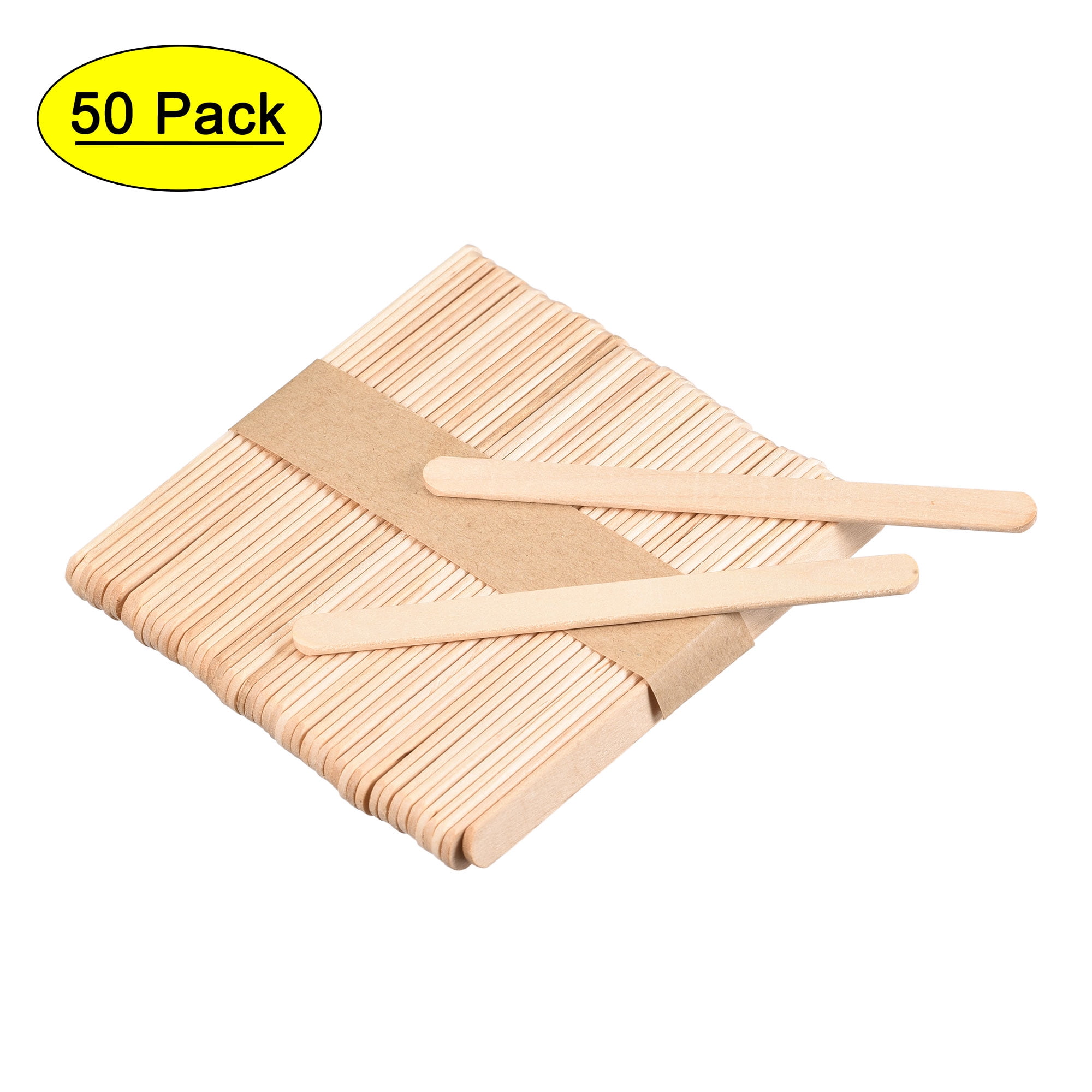 Uxcell Wooden Craft Freezer Ice Cream Treat Sticks Bar 11.5cm Length 50 Pack