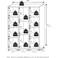 thumbnail image 2 of 11-Cube 41.7" Wooden Reversible Open Bookcase for Office, Living Room, Black, Multifunctional Shelf Storage Organizer for Home Decor, 2 of 5