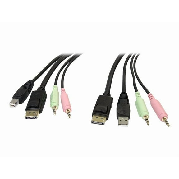 StarTech.com DP4N1USB6 6ft 4-in-1 USB DisplayPort? KVM Switch Cable w/ Audio & Microphone