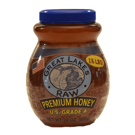 Great Lakes Raw Premium Honey, 24 oz