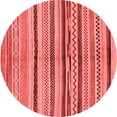 thumbnail image 1 of Ahgly Company Machine Washable Indoor Round Oriental Red Modern Area Rugs, 5' Round, 1 of 4
