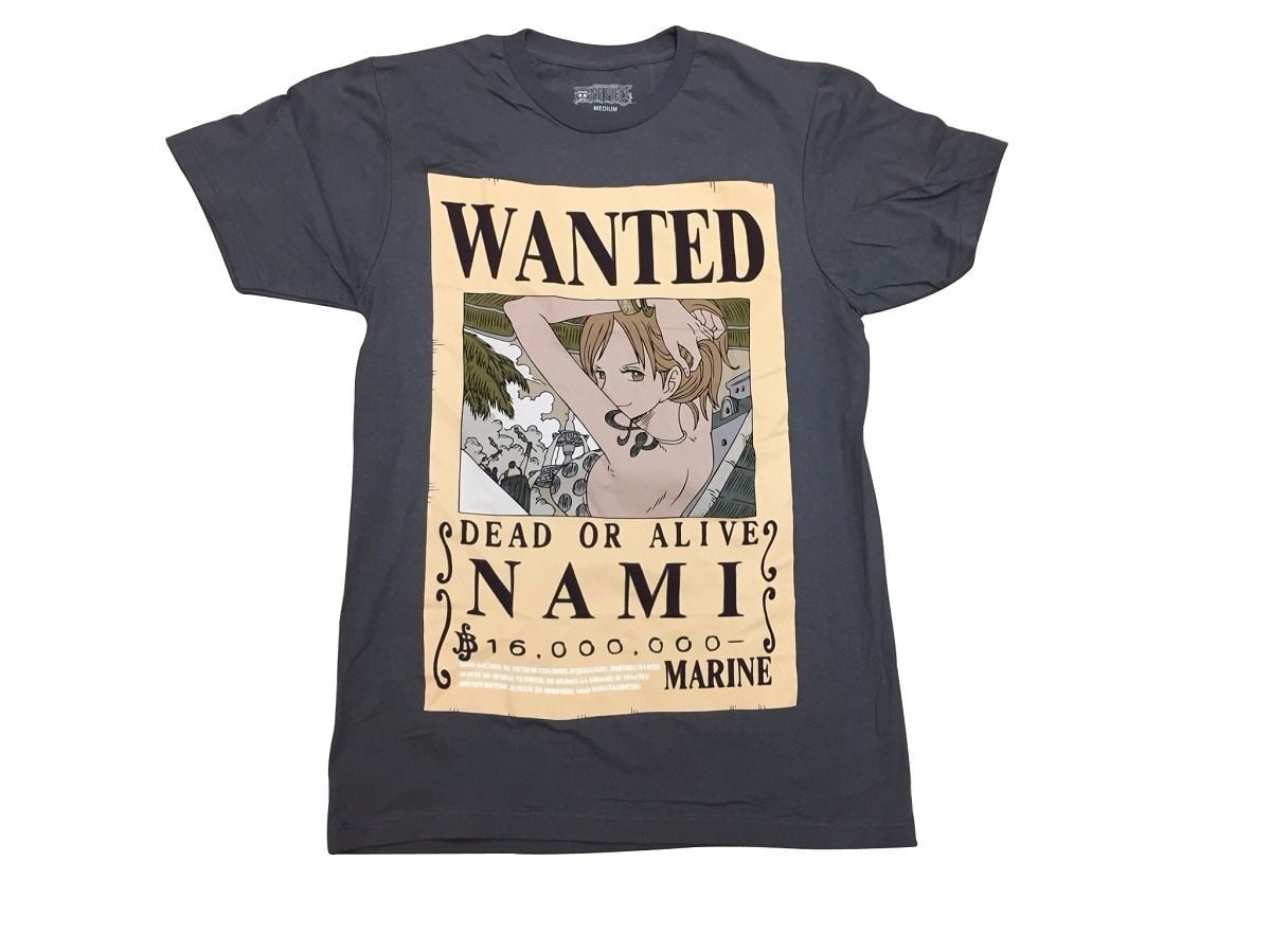 ONE PIECE  Wanted Nami Poster Anime Adult TShirt  Walmart.com