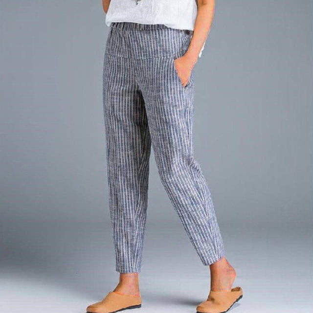 WILLBEST Pantalones Casuales para Mujer: Cómodos Pantalones Anchos Plisados con Cintura Elástica para Uso Diario. Extra Grande