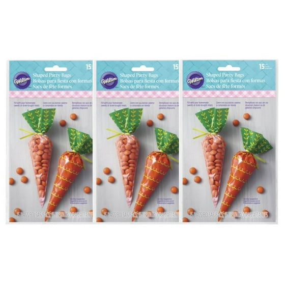 3 Pack Wilton Easter Carrot Mini Treat Bags 15 Count 3 Pack Wilton Easter Carrot Mini Treat Bags 15 Count