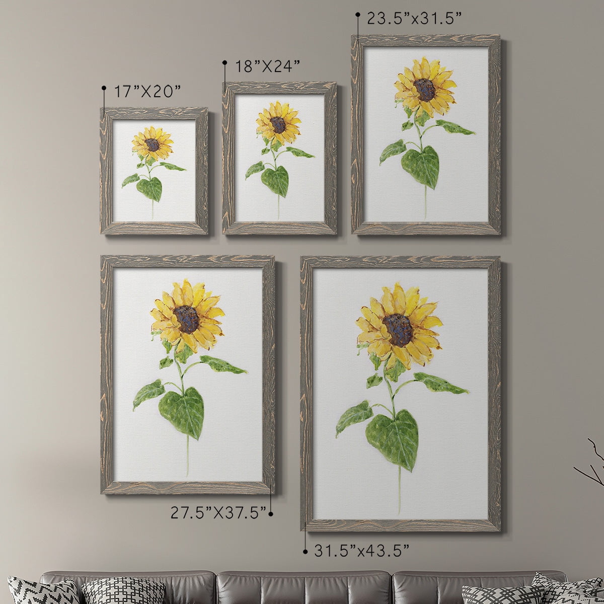 Sunflower I - Premium Framed Canvas 2 Piece Set - Ready to Hang