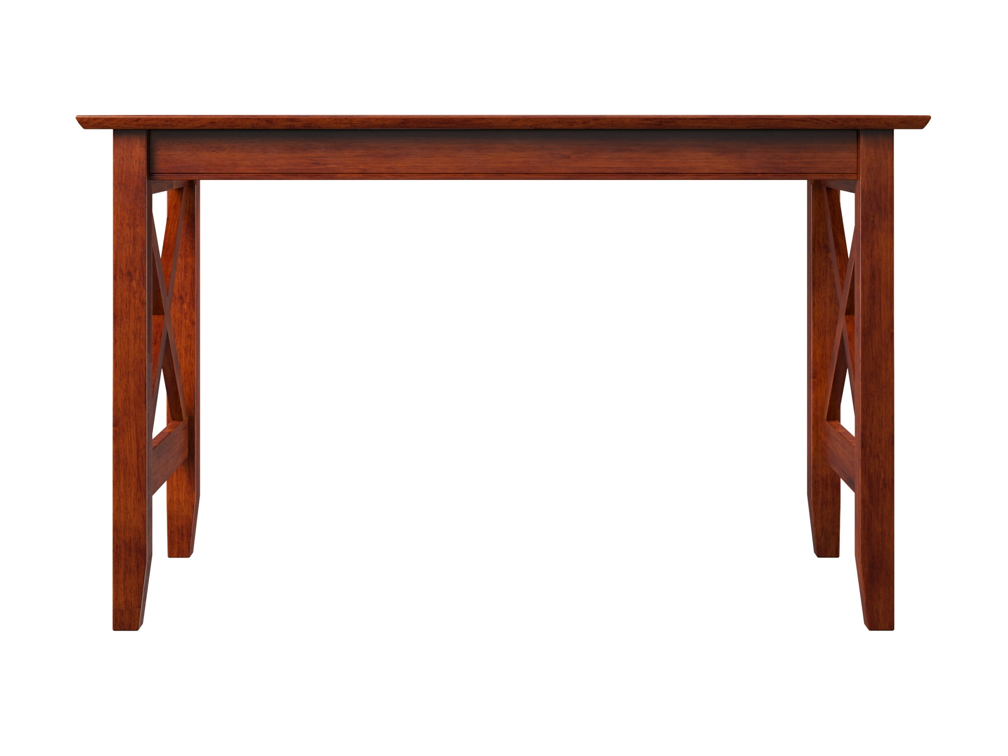 AFI Mission Solid Wood Writing Desk With Built-In Charger In White
