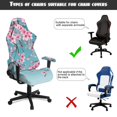 thumbnail image 6 of Xixirimido Cherry Blossom Blue Print Gaming Chair Covers, 3D Printing Stretchable Computer Chair Slipcover Soft Non-Slip Gamer Chair Cover with Armrest Covers, 6 of 8