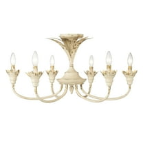 Golden Lighting Lillianne 6-light Semi-Flush Mount in Antique Ivory