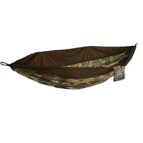 Equip 2 Person Brown Wood Grain Lightweight Portable Nylon Camping Travel Hammock