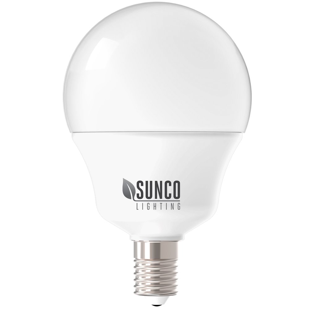 Sunco Lighting G14 LED Globe, 5W=40W, Candelabra Bulb, 450 LM, 4000K Cool White, Small Edison
