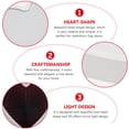 thumbnail image 3 of Luxshiny Valentine Heart Night Modeling Mirror Lamp White 1Set, 3 of 8