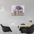 thumbnail image 4 of Lavender Wall Art Country Floral Canvas Prints Painting Rustic Purple Flower Pictures Framed Artwork Home Decor for Bathroom Dining Living Room 16"x12", 4 of 6