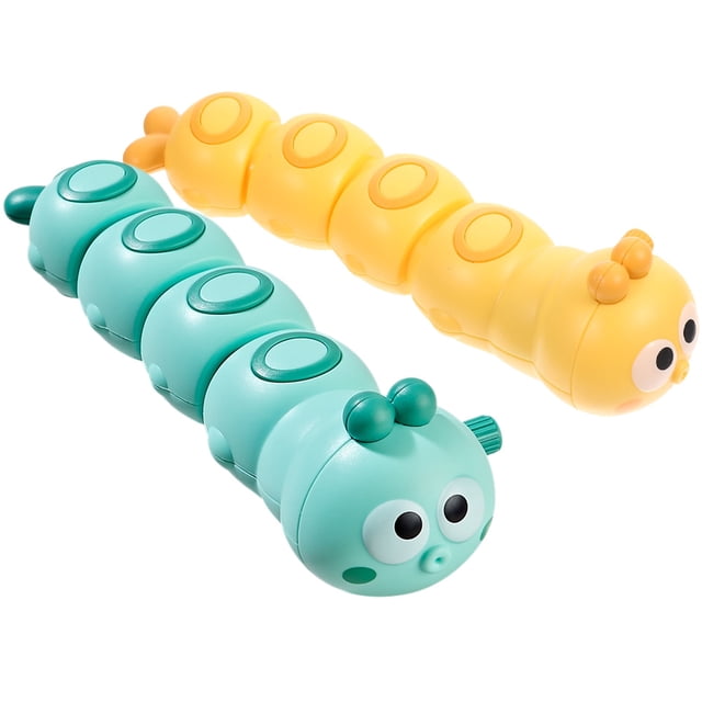 2 piezas de juguete de animales de imitación de oruga, juguete creativo de cuerda, juguete creativo