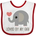 thumbnail image 3 of Inktastic Loved by My Gigi Grandma Boys or Girls Baby Bib, 3 of 4