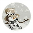 thumbnail image 2 of RuiJiao Christmas Snowman Round Placemats, Multicolor Polyester Insulated Table Mats for Holiday Kitchen Decor, 2 of 8