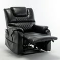 thumbnail image 5 of 25'' Wide PU Leather Lounge Lift Chair for Elderly and All Body Types People, 180 Degree Lying Flat Electric Power Recliner Chair with 400 LBS Capacity, Black, 5 of 7