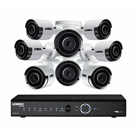 Lorex[r] Lnk71082t85b 8-channel 4k 2tb Poe Nvr With 8 5-megapixel Color Night Vision Indoor/outdoor Security