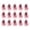Pink, variant on 25 Pack Tiny Glowing Ghost Resin Figurine Halloween Multicolor Mini Desktop Ornament For Tiered Tray Micro Landscape Home Party(Purple-25PCS)