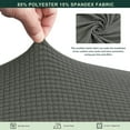 thumbnail image 3 of CHUN YI Housse de Coussin 1 Pce Spandex Extensible Texturé Boîte à Carreaux Housse de Siège, 3 of 6
