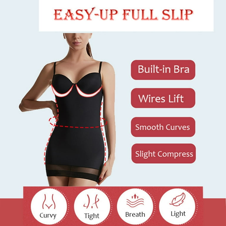 Women Full Slip Shapewear Dress Bodysuit Lingerie Waist Trainer