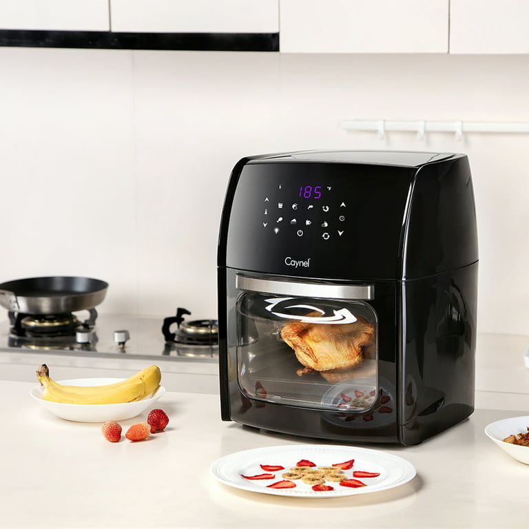 Caynel 8-in-1 Digital Air Fryer Oven 12.7 Qt Countertop Oven, Rotisserie,  Dehydrator, Black