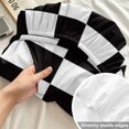 thumbnail image 4 of Twin Sze Fitted Sheet Set - Simple Black White Checkered 2 Piece Bedding Sets 16" Deep Pocket Fitted Sheet with 1 Pillowcase, Lattice Buffalo Plaid Brushed Microfiber Hotel Luxury Bed Sheets, 4 of 9