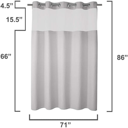 Hotel Grade No Hooks Needed Shower Curtain With Snap In Liner Water Repellent Machine Washable Lake Wanaka 71 X86 W Canada Hotel Grade No Hooks Needed Shower, Hotel Shower Curtain No Liner Needed