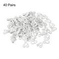 thumbnail image 3 of Uxcell 40pcs Brass Sewing Hooks and Eyes Closure 19mm Long Suitable for Bra Skirt Trousers Sewing DIY Craft White, 3 of 6