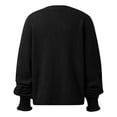 thumbnail image 5 of DuoJiaJ Knit Sweater Coat Long Sleeve Button Down Cardigan For Fall And Winter Versatile Elegant Outerwear Soft Comfortable Daily Wear Womens Fashion Black L, 5 of 5