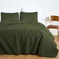 thumbnail image 2 of Chezmoi Collection Luca 3-Piece Oversized Bedspread Set, King Size, Cypress Green, Summer Quilt Lightweight Microfiber Bedspread 118 x 106, Floral Medallion Pattern Coverlet for All Season, 2 of 9
