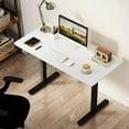 thumbnail image 1 of Costway 48" x 24" Electric Standing Desk with LED Display 2 Memory Height Settings for Home White+Black, 1 of 9