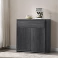thumbnail image 6 of SICOTAS 103.8" Wide Sideboard Buffet Cabinet with Storage,Moderns Credenza Consle Cabinet with Doors & Drawer for Living Room, Dining Room,Dark Gray Alder, 6 of 9