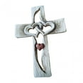 thumbnail image 4 of Cruz de madera tallada Corazón entrelazado Santo para la boda del día de San Valentín de mesa Corazón rojo estándar Macarena Cruz de madera, 4 of 8