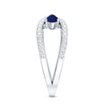 thumbnail image 3 of Rosec Jewels Lab Created Ring with Real Sapphire - Infinity Engagement Ring (Authentically Certified), 10K White Gold, US 3.00, 3 of 8