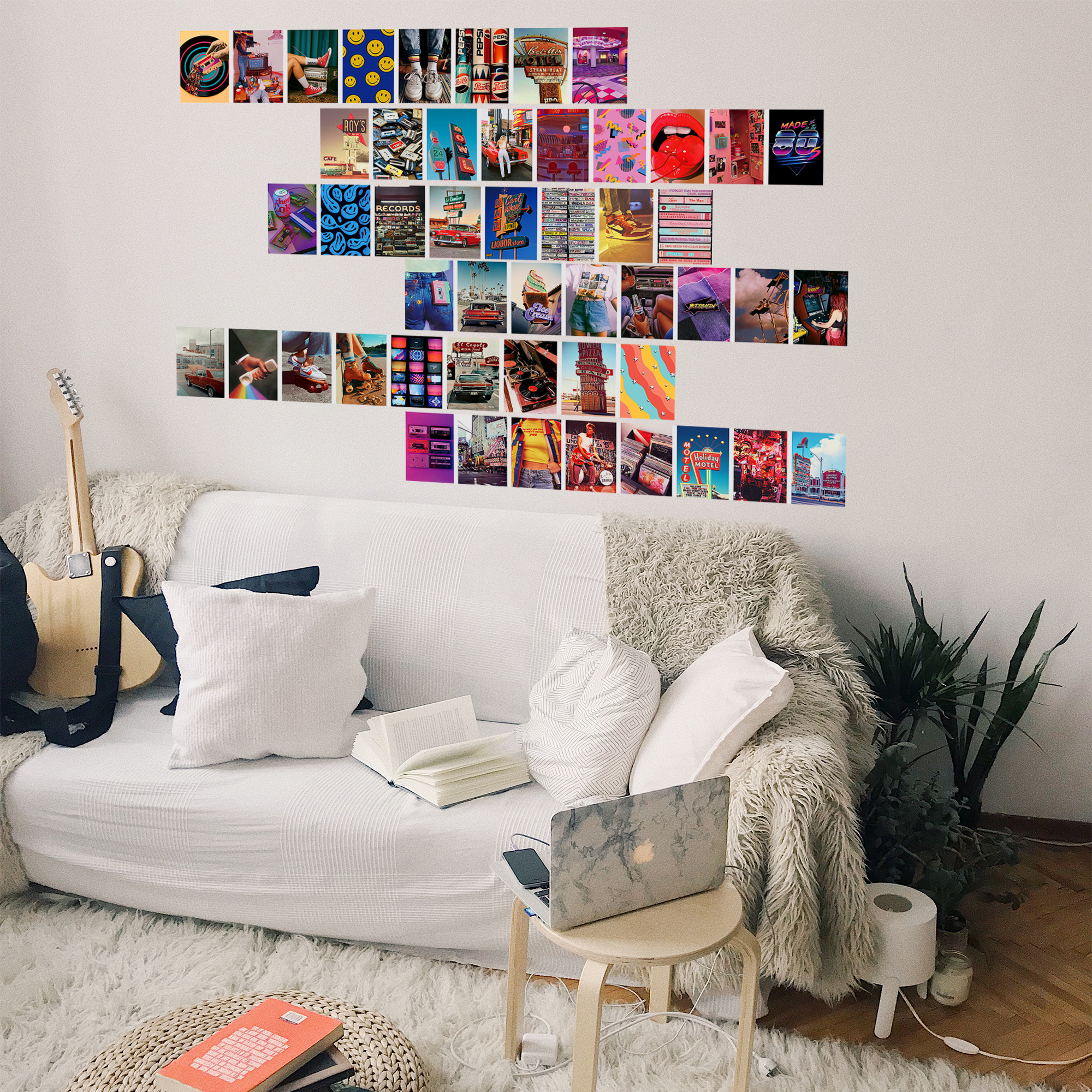 EZbuy Wall Collage Kit, Aesthetic Room Decor for Teen Girls, Cottagecore Wall  Decor for Bedroom, Botanical Wall Art, Double-sided Printing Poster with  Glue Dots Sheet, 50 Retro Pictures Set 4x6 inch