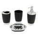 thumbnail image 5 of Juego de baño de 6 piezas con accesorios, soporte para cepillos de dientes, vaso para cepillos de dientes. Negro, 5 of 7