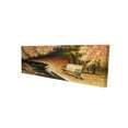 thumbnail image 1 of Park bench by fall - 16"x48" canvas - Print on demand, 1 of 5