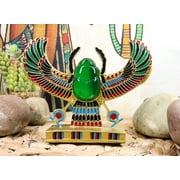 Ebros Egyptian Winged Scarab Amulet Ankh Symbol of Rebirth Figurine Statue
