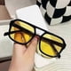 thumbnail image 2 of Square Big Frame Sunglasses For Men And Women Lightweight Frame Black Yellow Sun Glasses With Uv Protection, 2 of 4