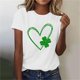 thumbnail image 3 of Mujeres Manga Corta de Verano Tops Impreso Sudadera Casual, Cuello Redondo Blusa Ligera para la Primavera Y el Verano, 3 of 4