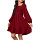 thumbnail image 1 of Vestido Largo de Manga Larga de Color Sólido de Moda Y Cómodo para las Niñas con Falda Plisada de Cinturón para Diario, Viajes, Vacaciones, Fiestas de Cumpleaños, 1 of 9